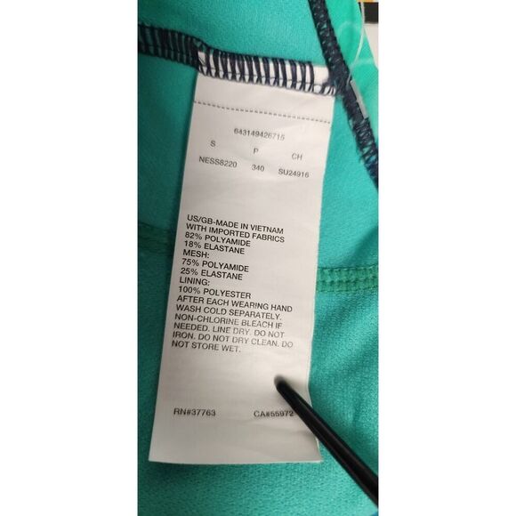 Nike Scoop Neck Sleeveless Swimwear Tankini Top Neon Green Black Size Small - Picture 7 of 8